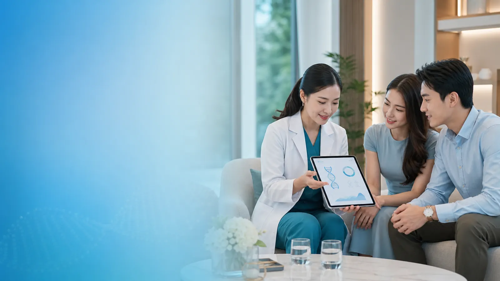Chuyên viên Vega Life tư vấn kết quả giải mã gen cho khách hàng