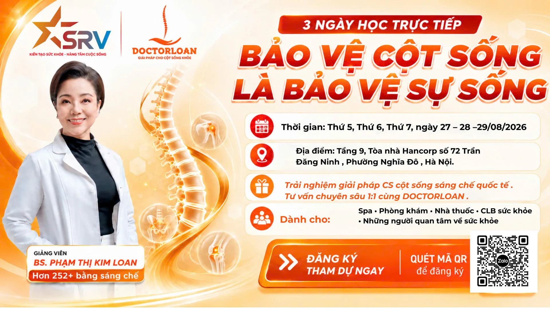 3 ngày đào tạo trực tiếp cùng BS. Phạm Thị Kim Loan