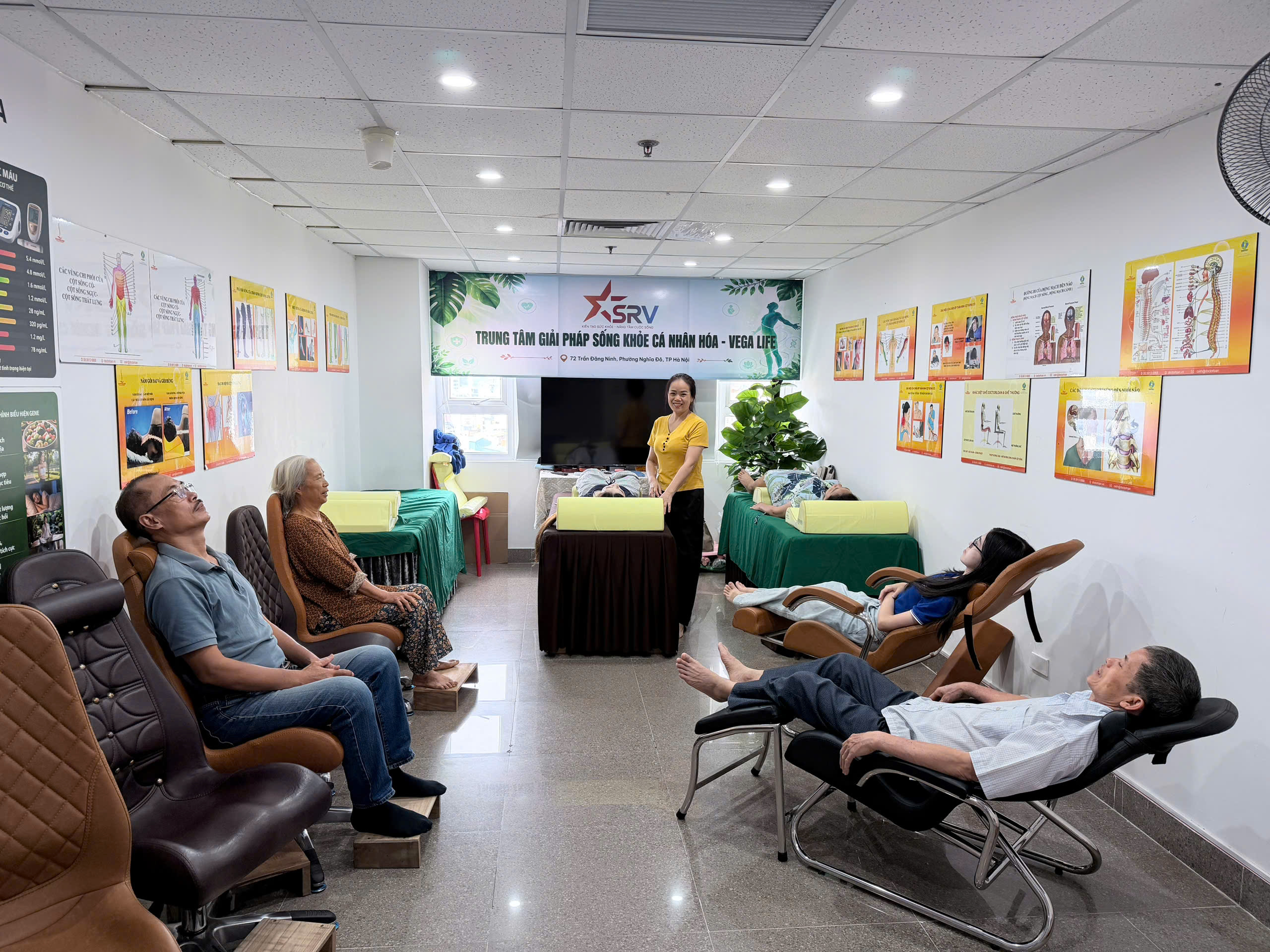 Không gian đón tiếp của Trung tâm Giải pháp Sống Khỏe Cá nhân hóa SRV